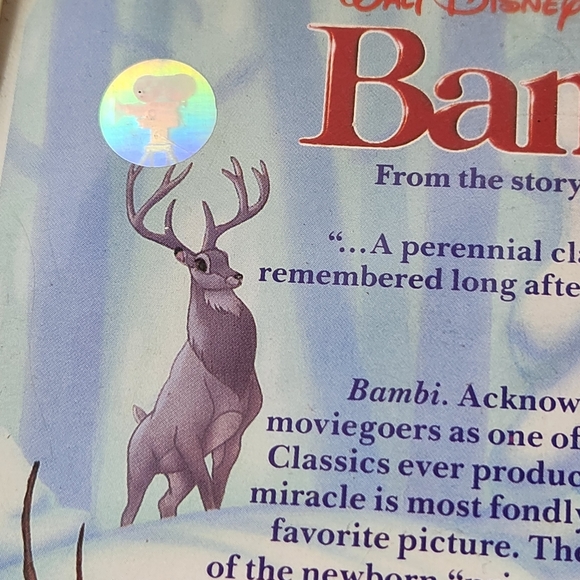 Disney Black Diamond Classics Bambi VHS Tape - Picture 4 of 10